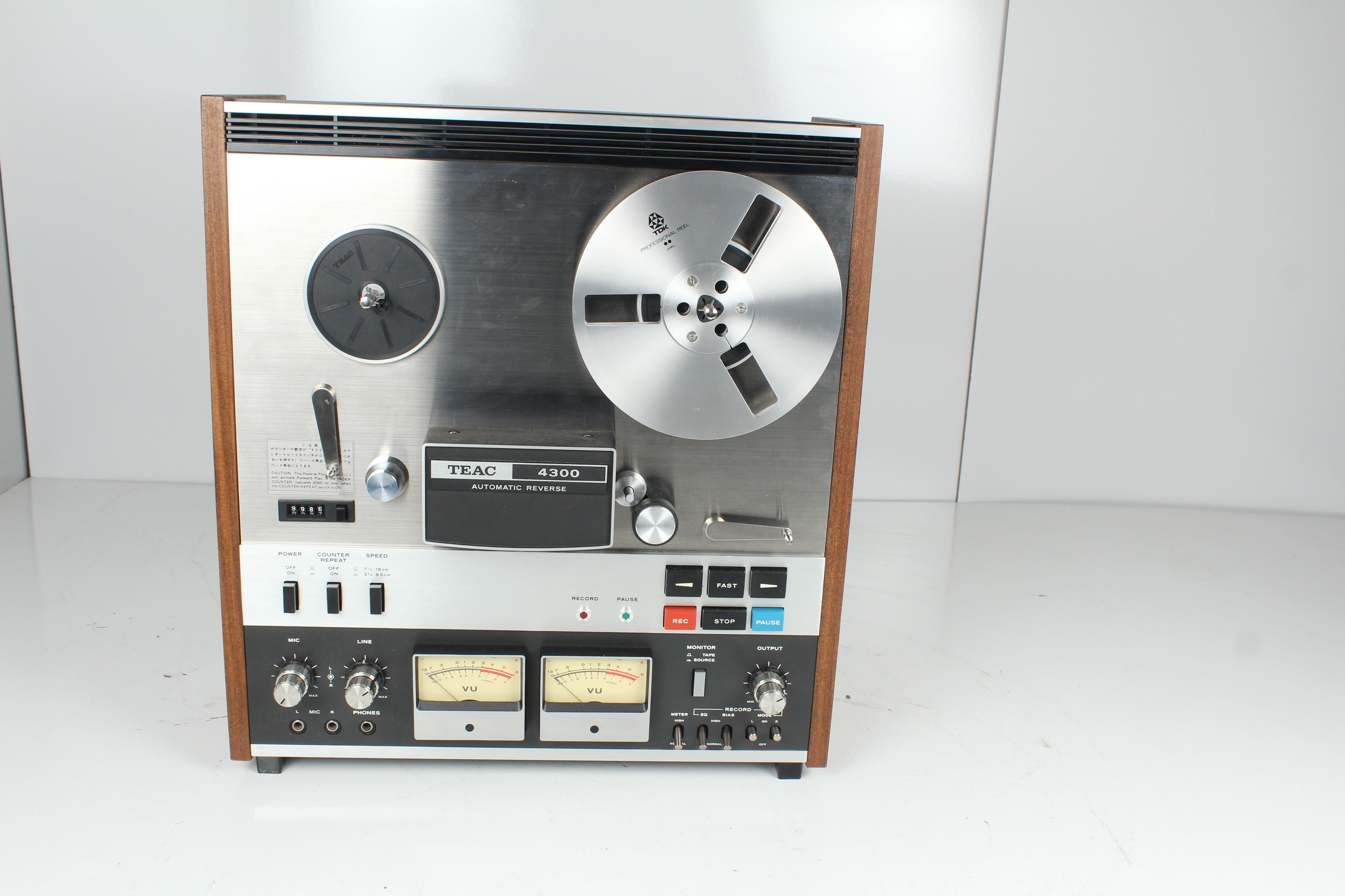 TEAC A-4300SX Stereo Reel to Reel Tape Recorder. Available at Electric City Repair Denver Colorado