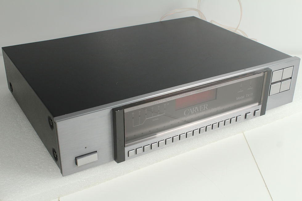 Top/Front. Carver Tx-11 Asymmetrical Charge Coupled FM Detector Tuner. Available at Electric City Repair Denver Colorado