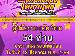 ขอขอบคุณผู้สนใจสมัครเข้าร่วมการประกวดกว่า 54 ท่าน ประกาศผลรอบคัดเลือกในวันที่ 18 สิงหาคม พ.ศ. 2563