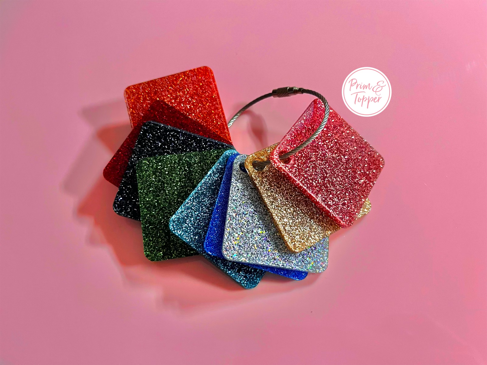 Glitter Colour Acrylic Swatch Samples