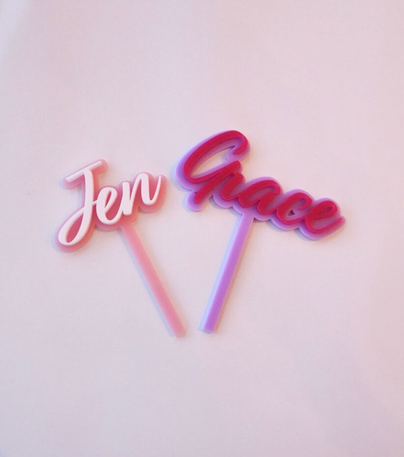 Thumbnail: Mini Name Personalised Double Layered Topper