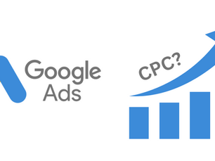 Logo Google Ads a rastúci stĺpcový graf so šípkou smerom nahor, ktorý znázorňuje rast ceny za klik (CPC) v online reklame.