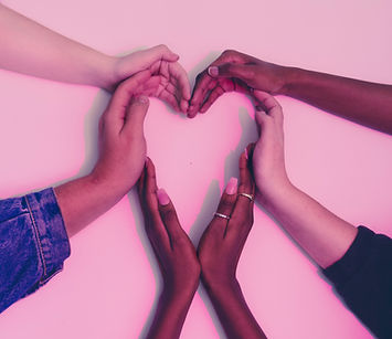 family hands together