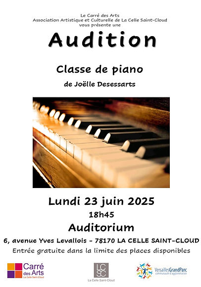 AUDITION DE PIANO DE LA CLASSE DE JOELLE DESESSARTS