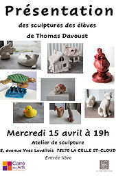 EXPOSITION SCULPTURES DES ELEVES DE Thomas DAVOUST