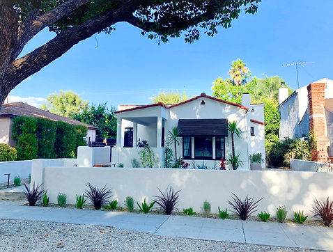 Before and after comparison of a beautifully remodeled home exterior