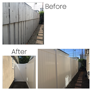 Before and after comparison of a beautifully remodeled home exterior.