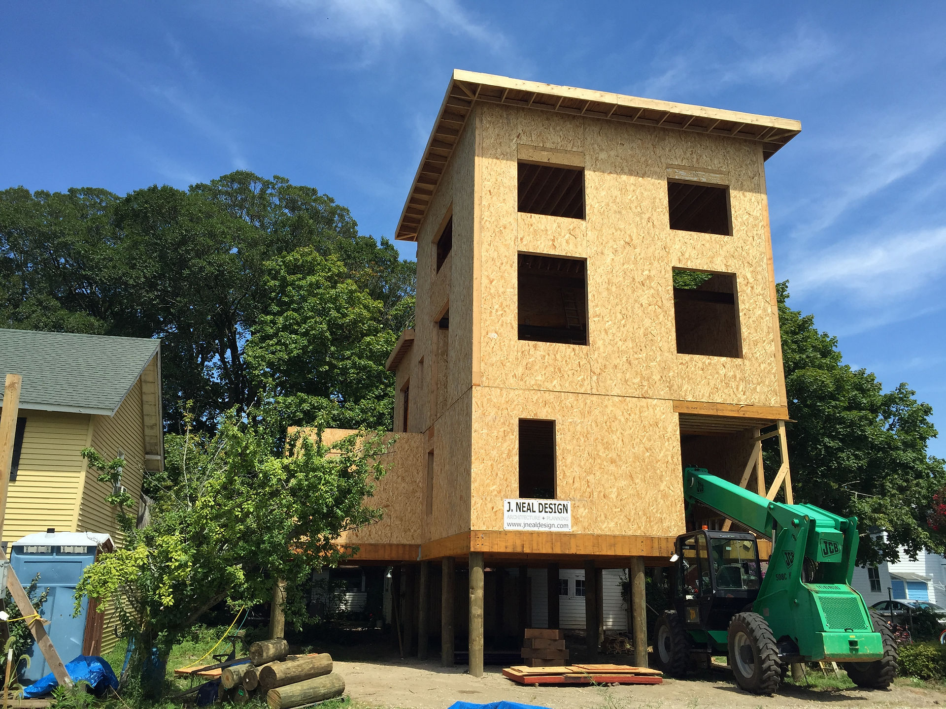 Raised beach house structurally insulated panels fully assembled