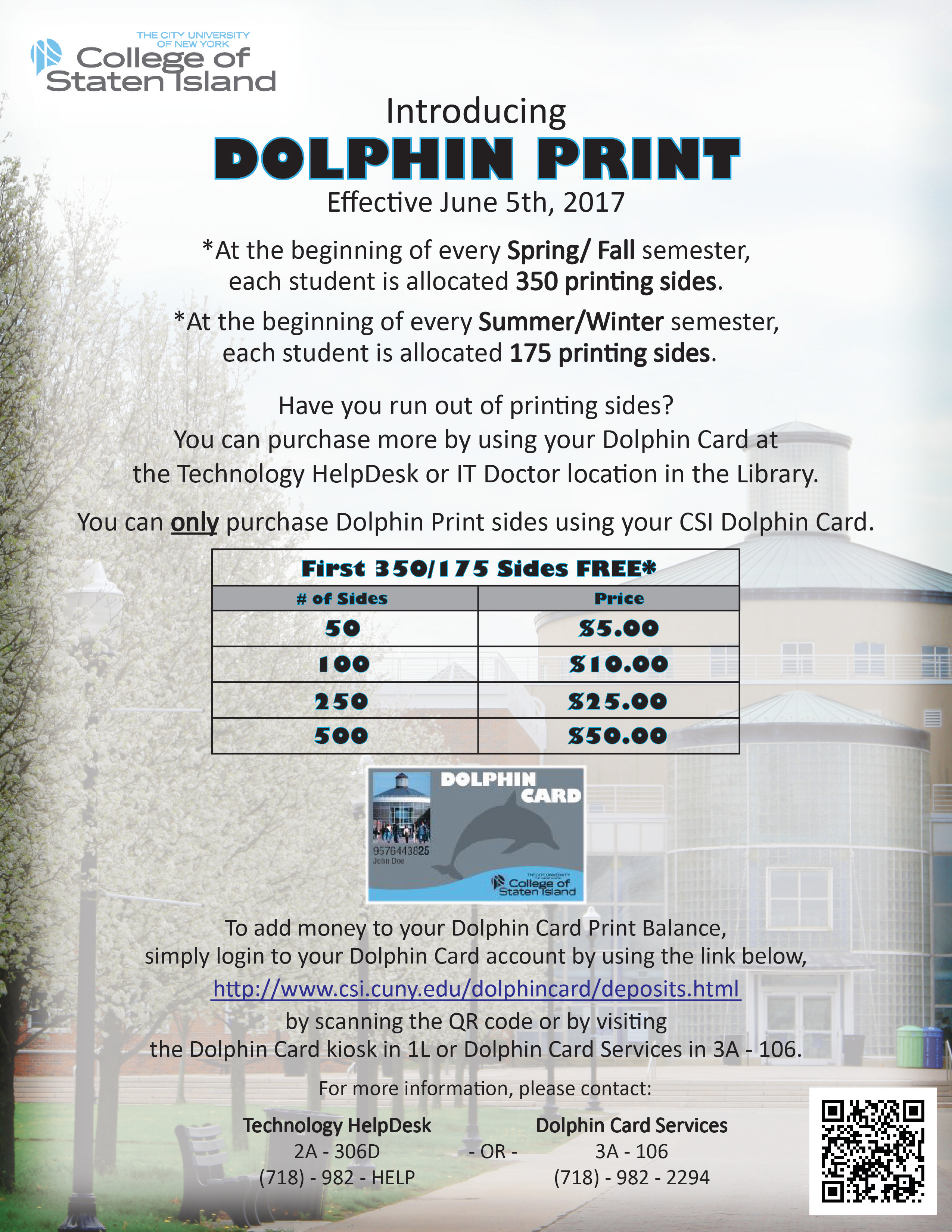 CSI Dolphin Print Policy