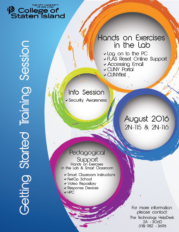 Faculty Training Session Flyer
