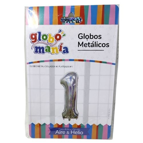 Miniatura: Globo números plateados para cotillon
