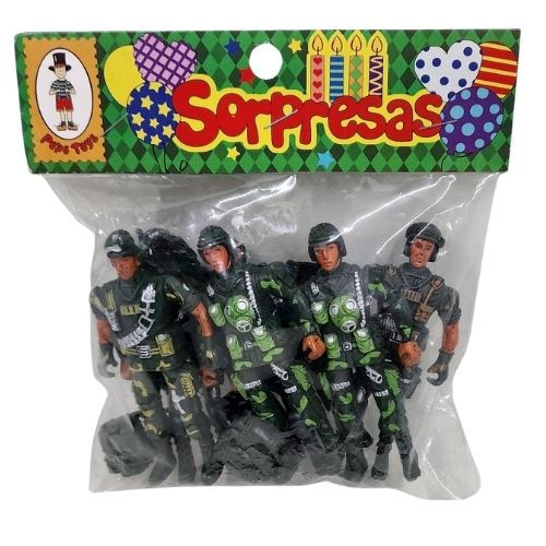 Sorpresa mini soldado para cotillon y cumpleaños