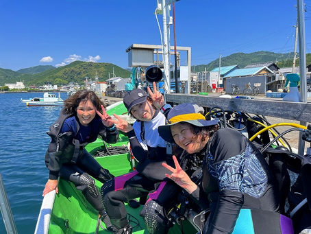 かしまし娘大集合【晴天、穏やかで快適ダイブ♪日和佐ダイビングツアー】2024/6/15