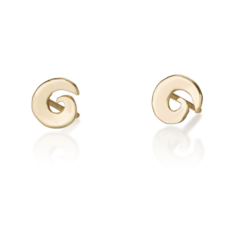 These Swirly  stud Earrings are handmade especialy for you. Each pair of dainty Swirly Stud Earring stud earrings are handmad