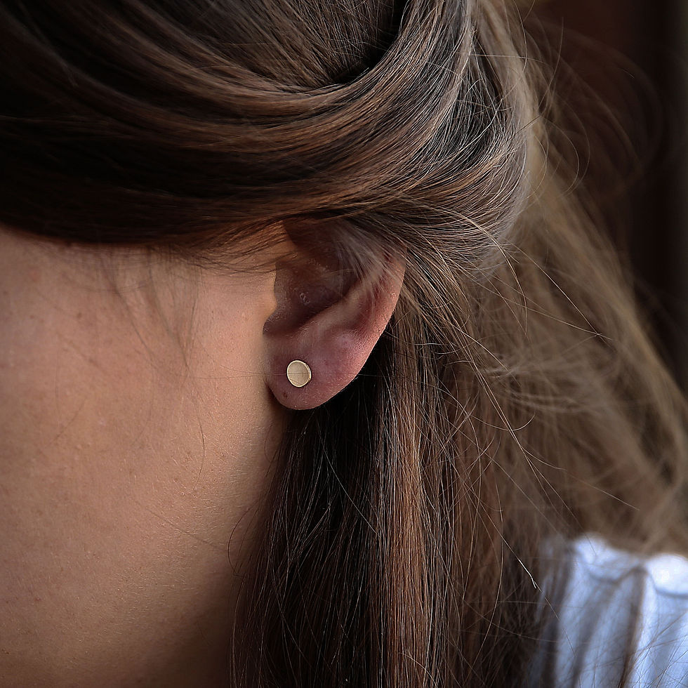 Plain Circle stud earrings are handmade especialy for you.