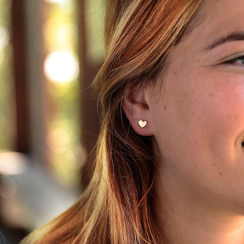 These Classic Plain Heart stud earrings are handmade especialy for you.