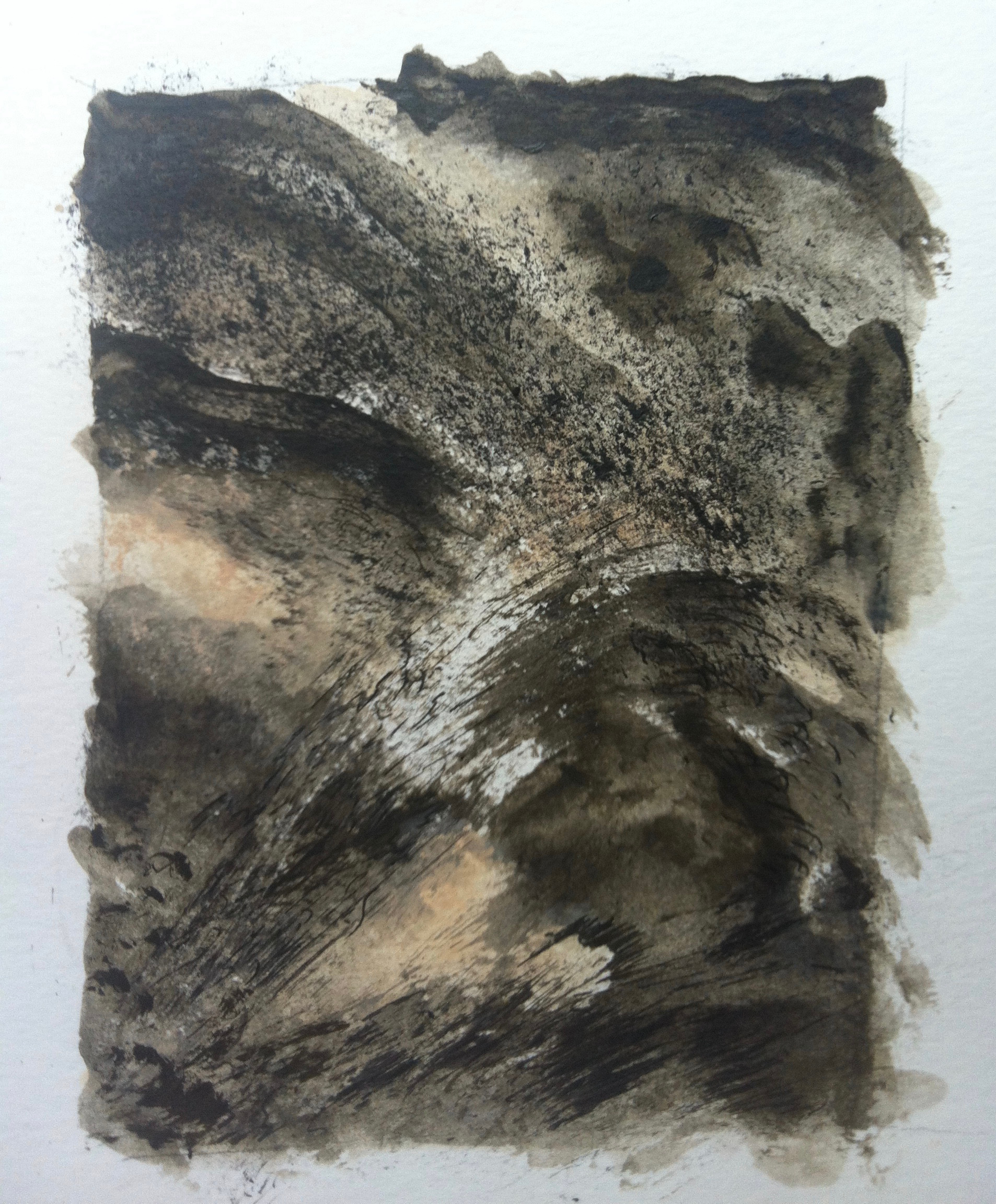 Wind 1 | acryl en inkt op papier | 8x12