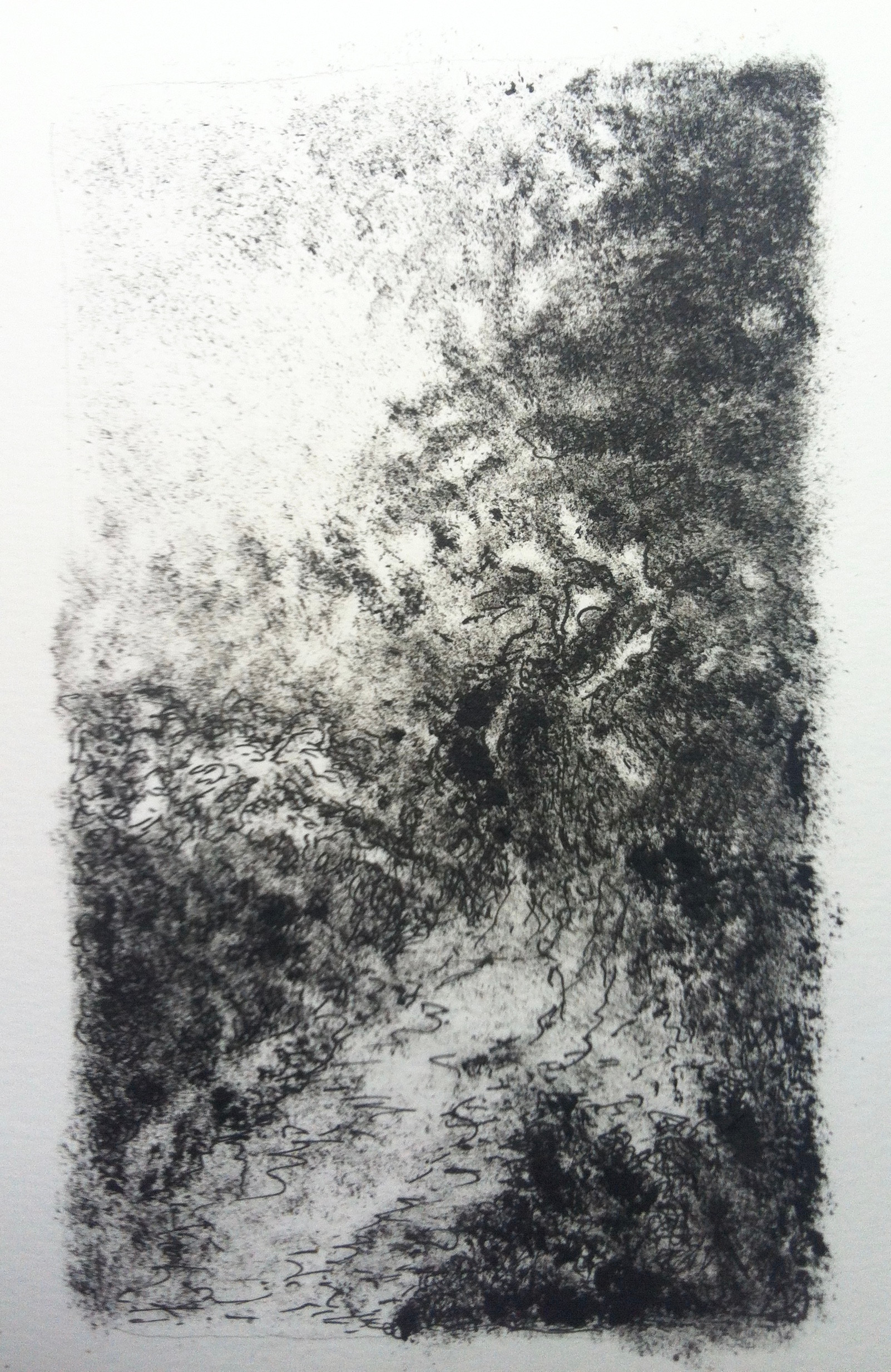 Nachtelijke tuin 3 | acryl op papier | 10x15