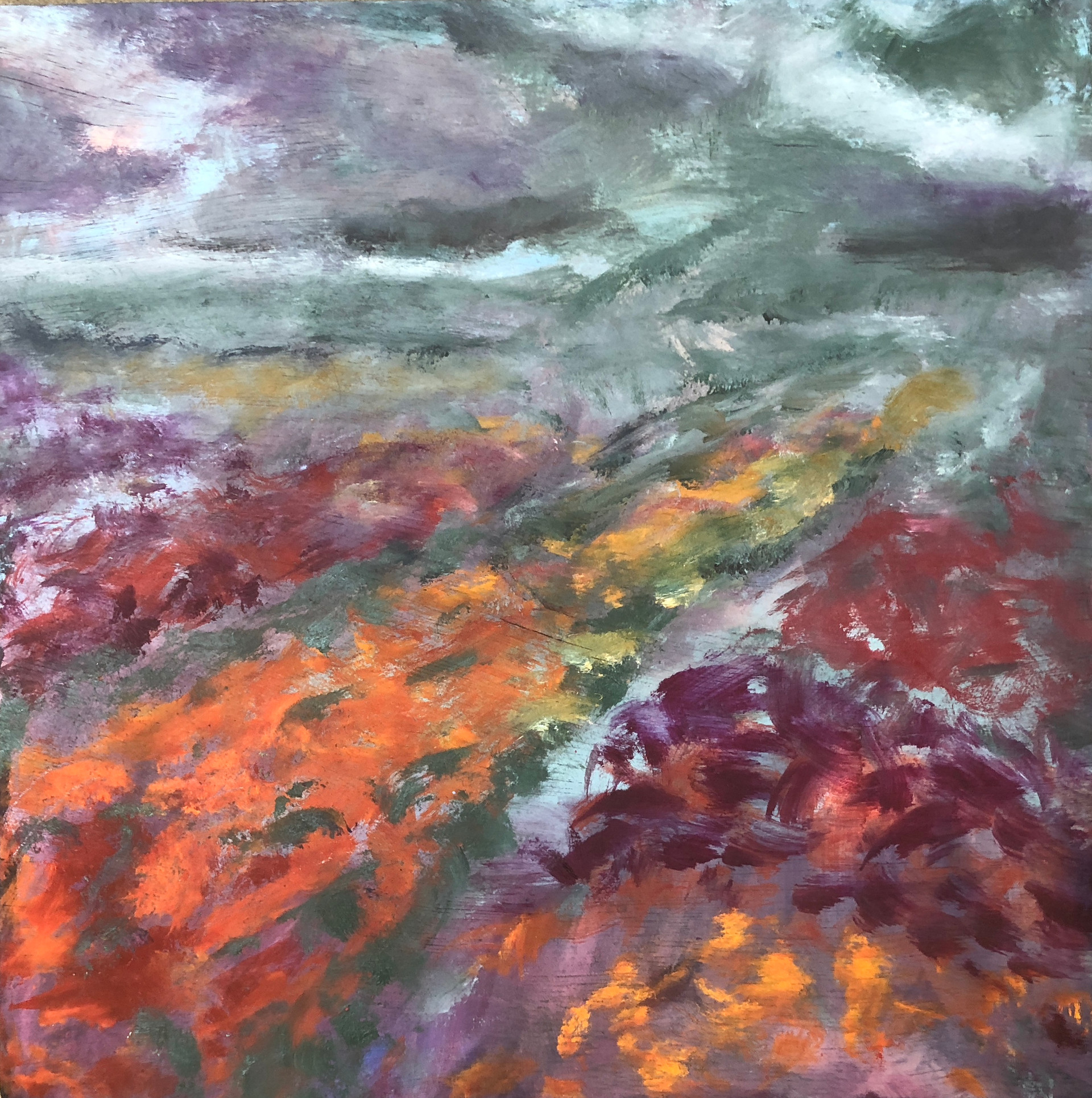 Voorjaar | olieverf op paneel | 30x30