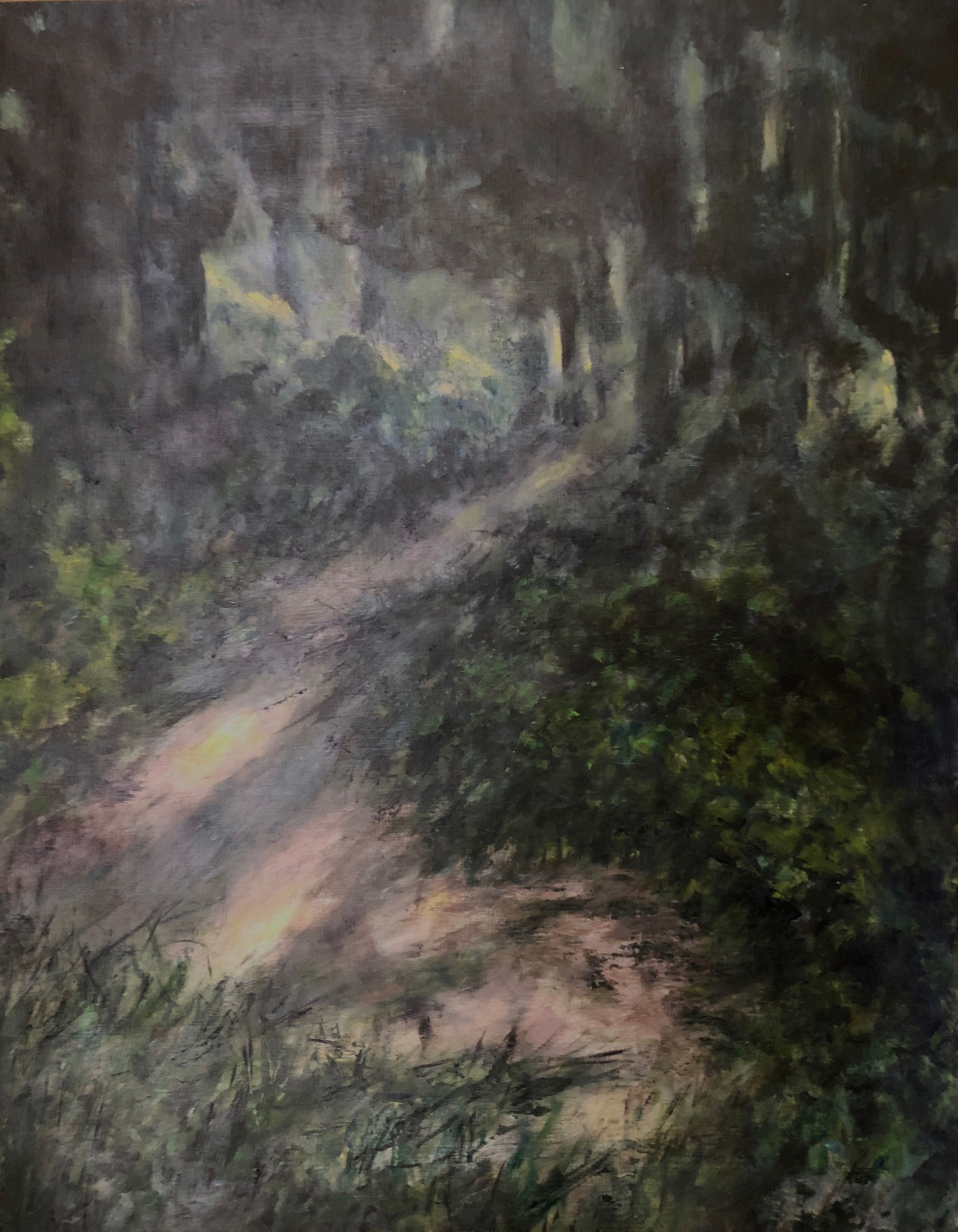 Bospad | olieverf op papier | 50x70