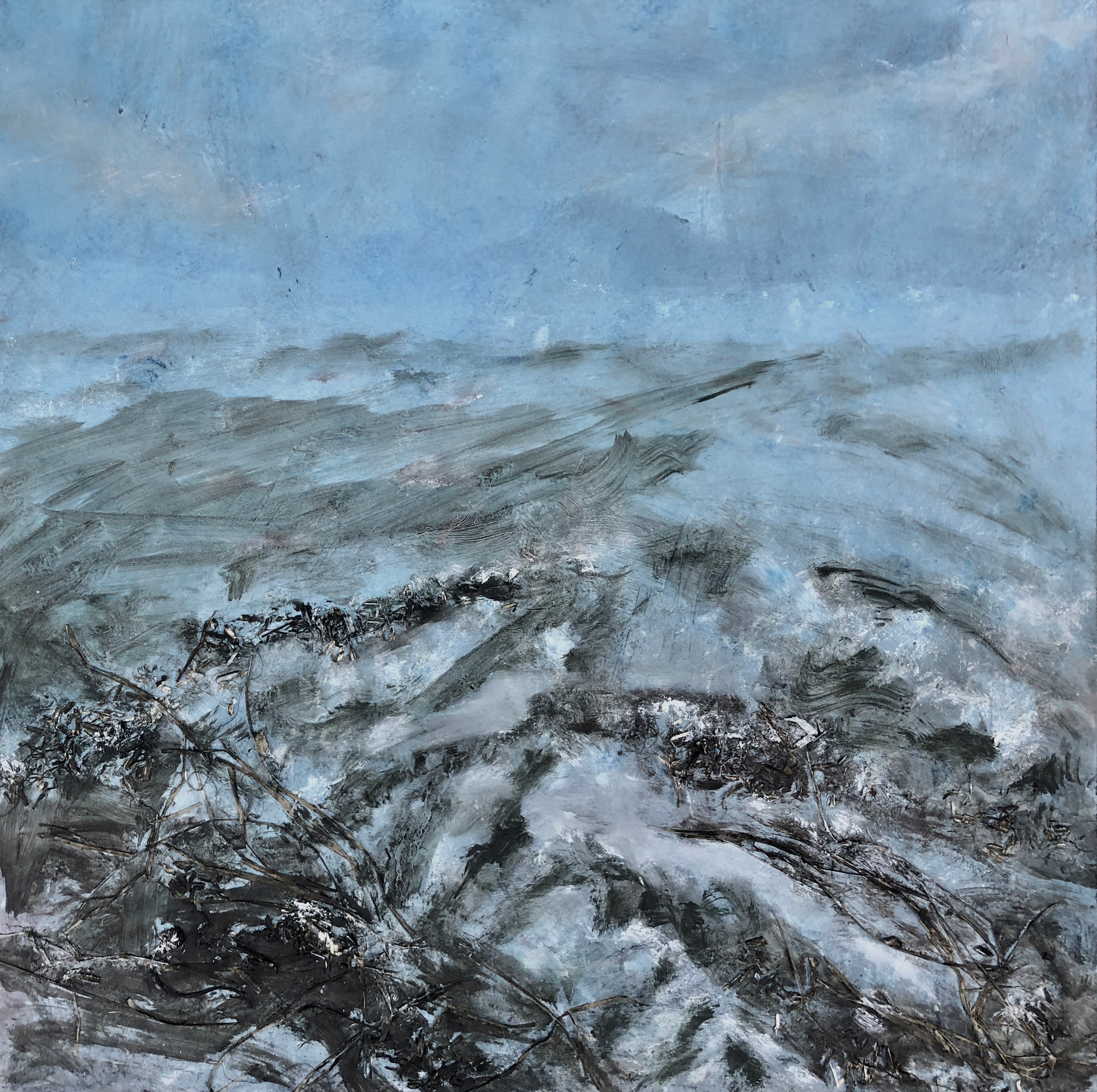 Klaai 6 | gem. techn. op paneel | 40x40