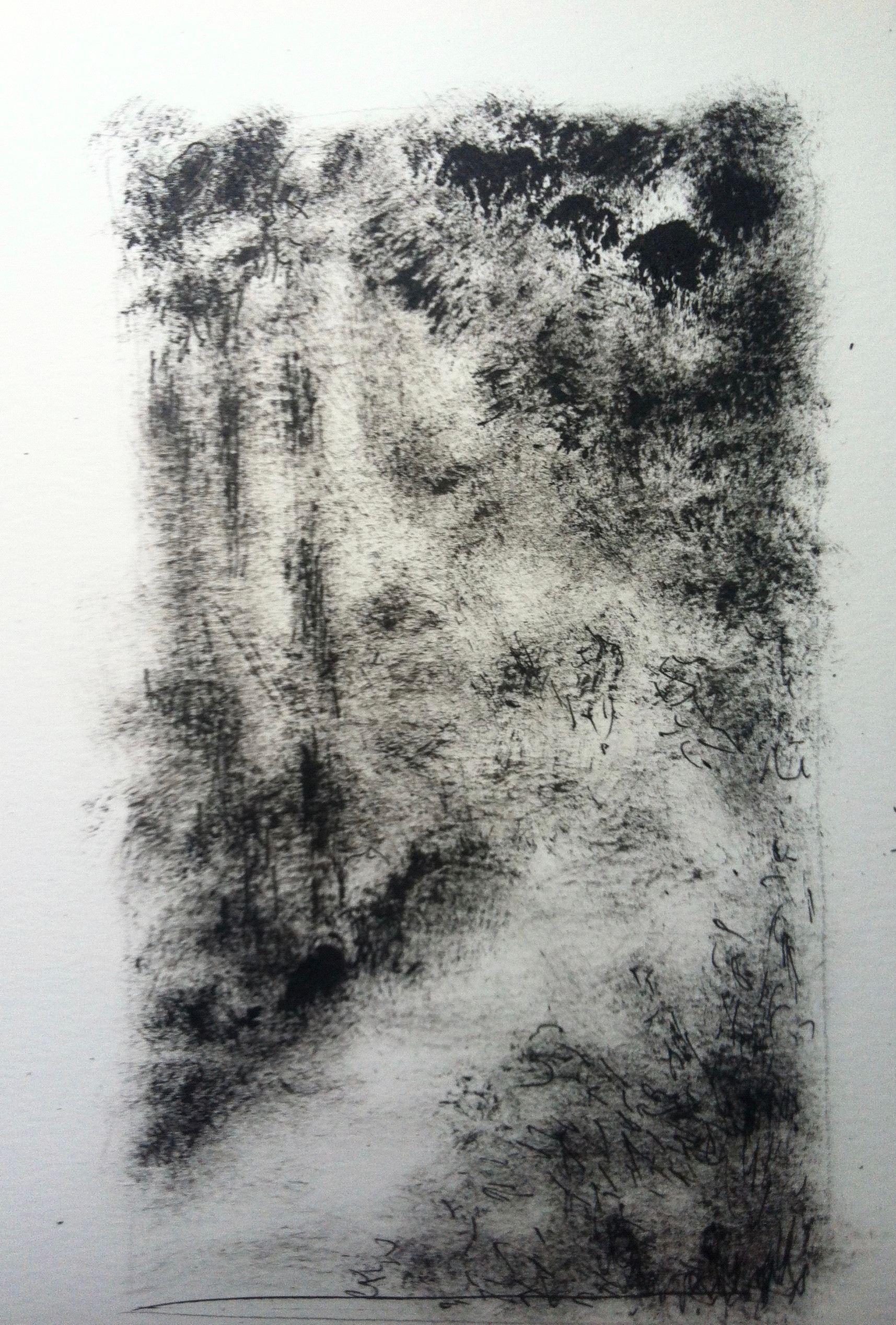 Nachtelijke tuin 2 | acryl op papier | 9x16