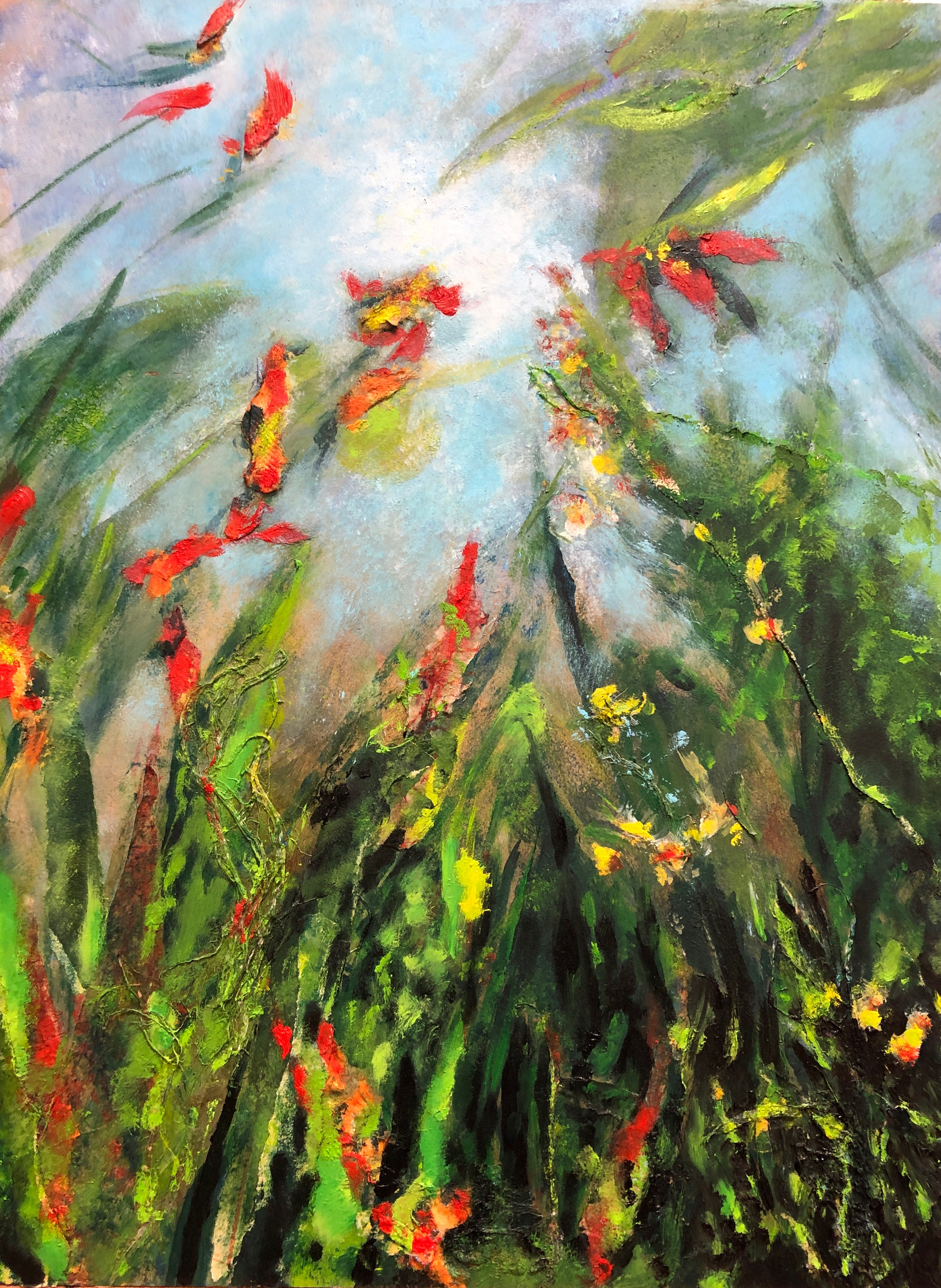 Opa's tuin 12 | mixed media | 30x40