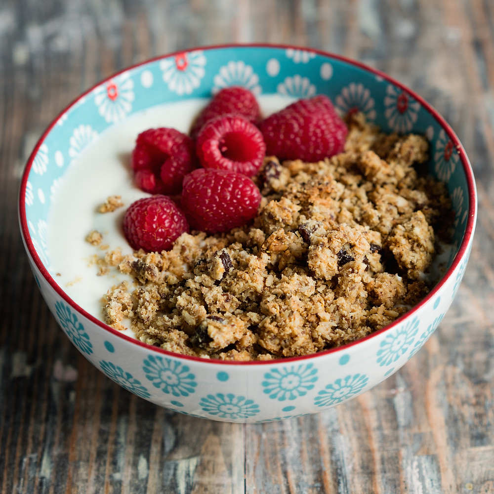 Granola made with Super Oat Flapjack healthy breakfast