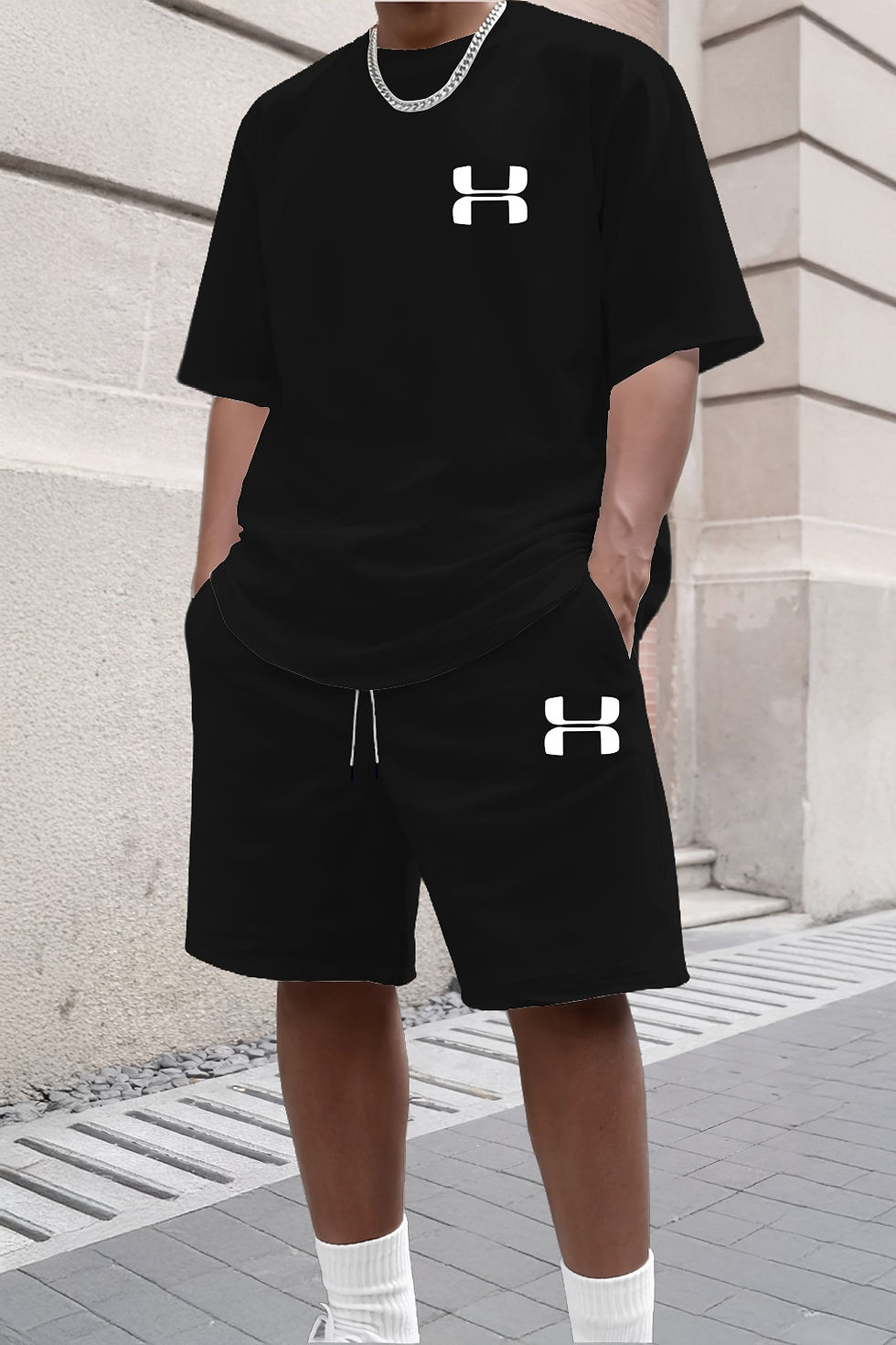 Miniatura: Conjunto Masculino Esportivo 2026 – Camiseta e Shorts Casual para Verão