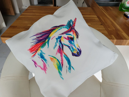 Rainbow Unicorn Cushion Cover | LouiseBrookCreative