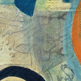 From Marks to Meaning III... close up detail (5) from an original abstract by Louise Brook, exploring symbols.