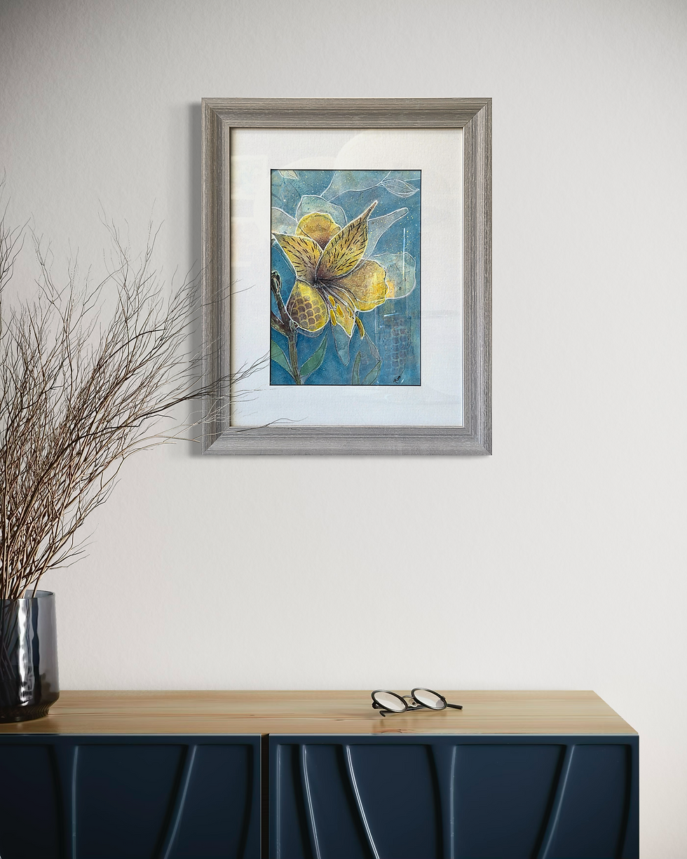 Thumbnail: Alstroemeria: Walking On Sunshine. Louise Brook 2026. Hallway view with flowers.