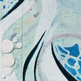 Detail from Whispering with the Waves II, a coastal inspired abstract by Louise Brook.
