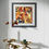 Thumbnail: From Marks to Meaning IV... an original abstract by Louise Brook, exploring symbols. Presented in a modern hallway view.
