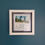 Thumbnail: Front view of Coastal Azure #4, a blue mini abstract by Louise Brook, framed