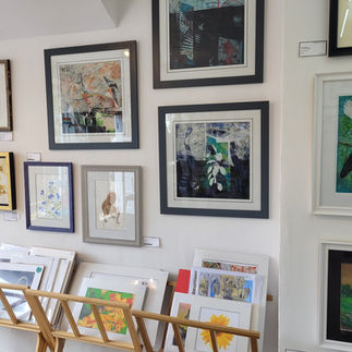 A picture of Woodbine At in Middleton Cheney, showing originals and prints by Louise Brook
