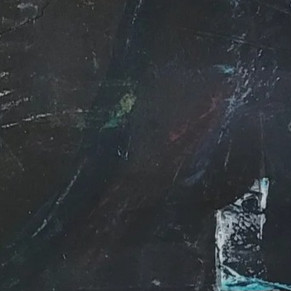 Detail from New Horizons II. A bold abstract painting by Louise Brook.