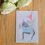 Thumbnail: Close up of a French Bulldog greetings card, flat lay presentation
