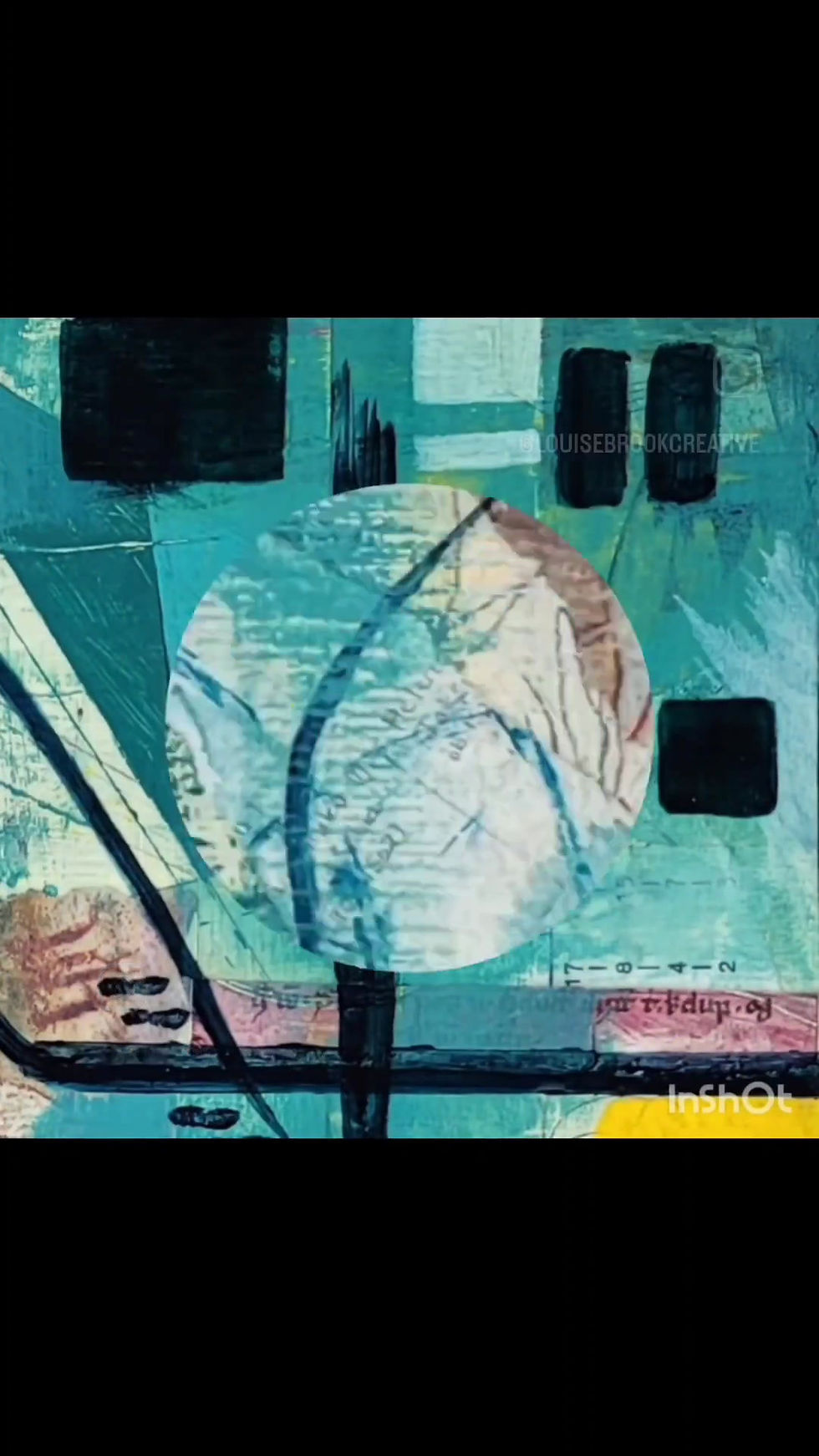 Thumbnail: Video showcasing Bridges III, a blue abstract depicting the theme of human evolution, including close up details of the piece