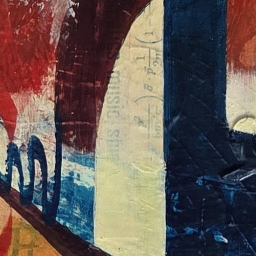 Thumbnail: From Marks to Meaning IV... a close up detail (1) from an original abstract by Louise Brook, exploring symbols.