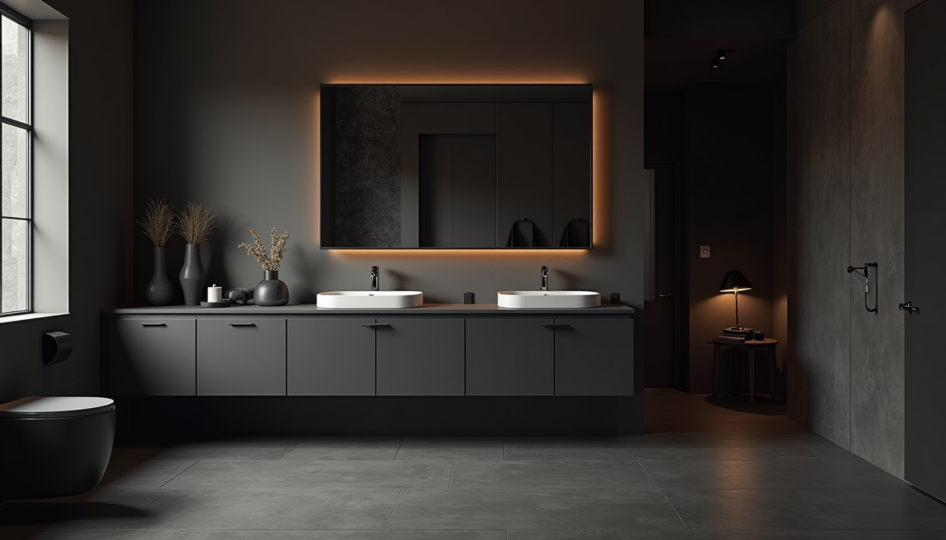 How To Style Dark and Moody Bathroom Interiors