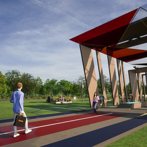 A rendering of Perry Park regeneration project