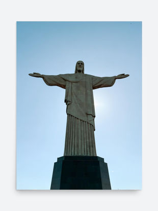 Christ the redeemer statue photography print