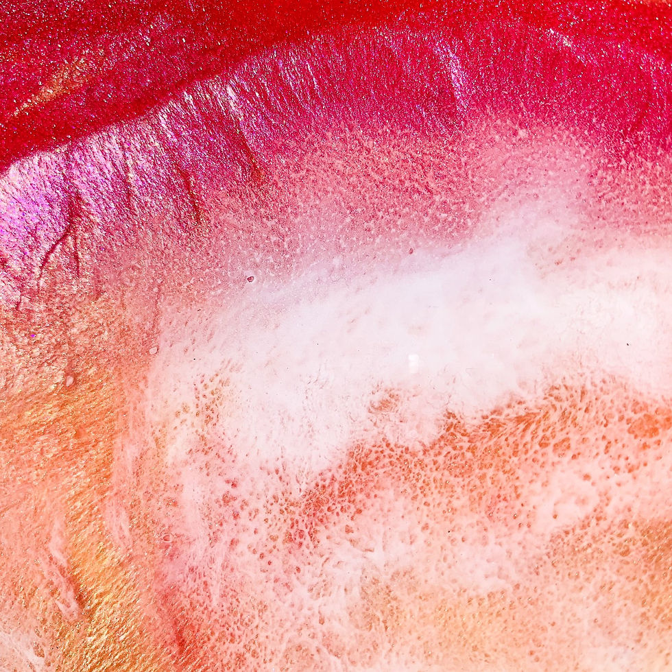 Thumbnail: Coral sunset resin wall art details