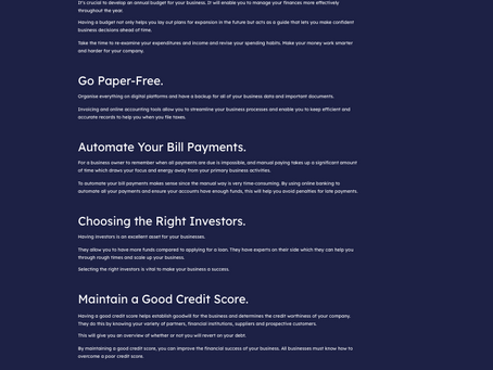 Financial Tips All Businesses Should Follow.