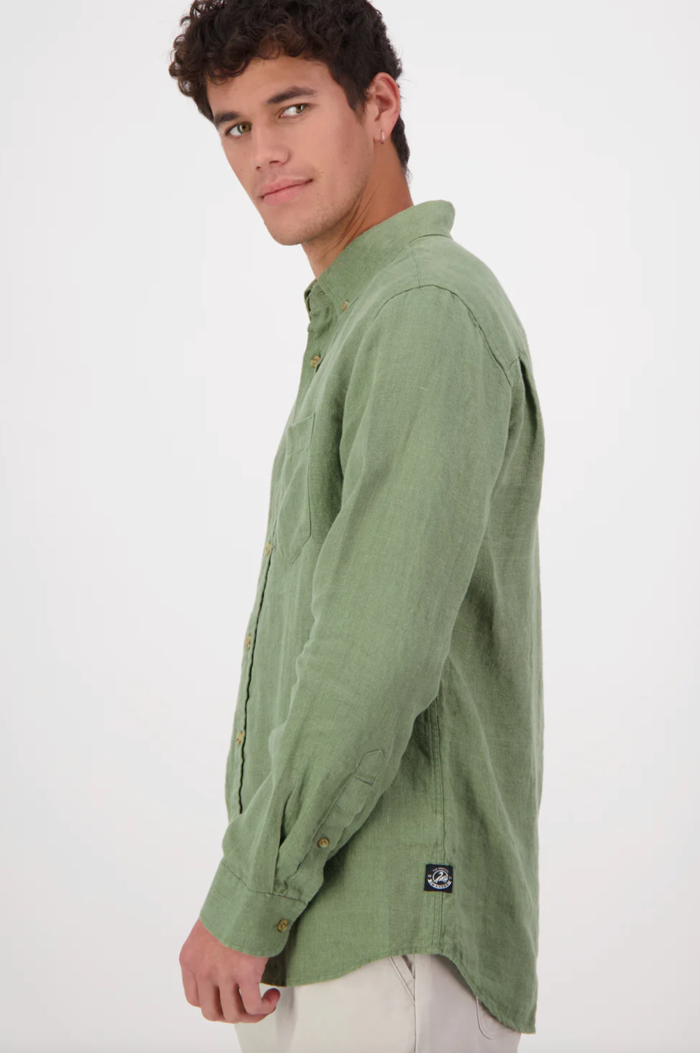 Swanndri LS Linen Shirt - Clover
