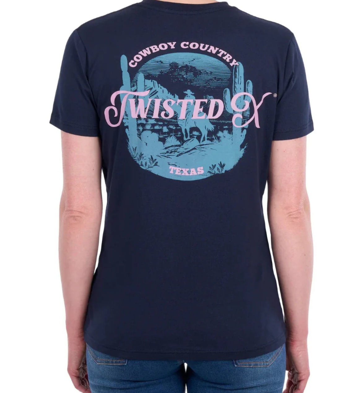 Twisted X Women's Erin SS Tee - Navy