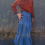 Thumbnail: Country Denim Tiered Maxi Denim Skirt - Washed Indigo