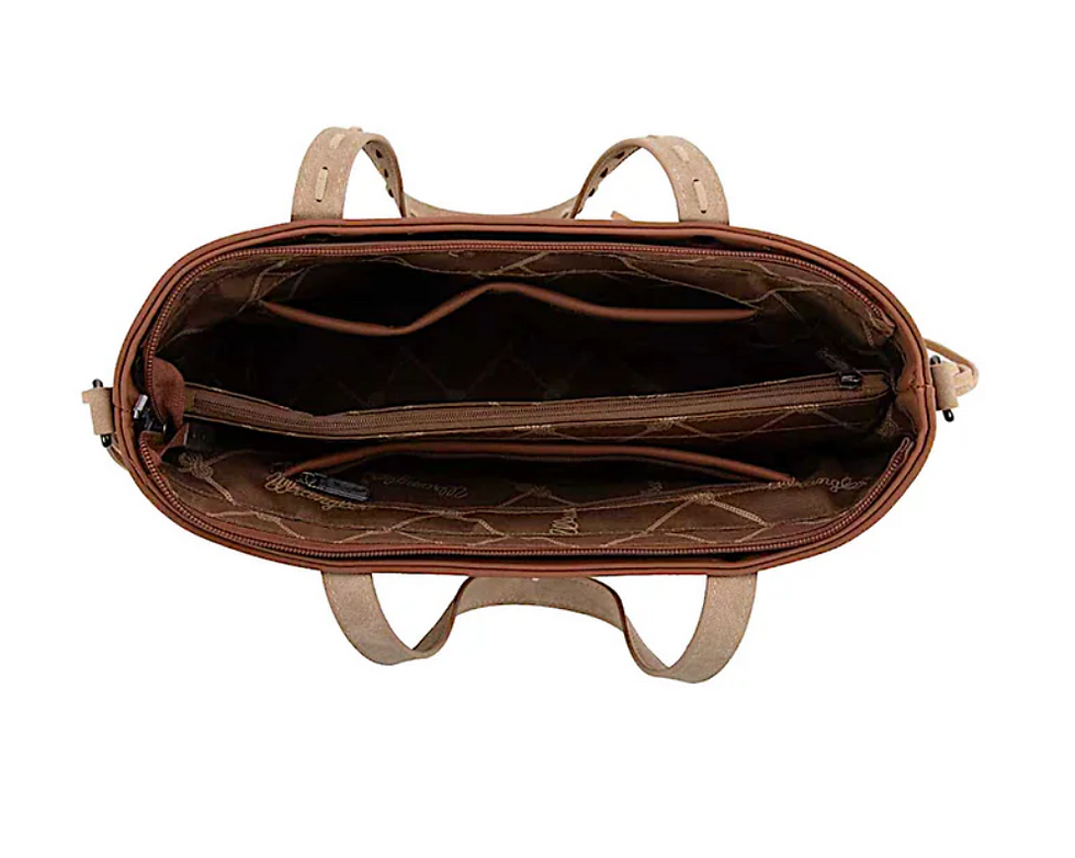 Thumbnail: Wrangler Indiana Fringe Tote Bag Tan