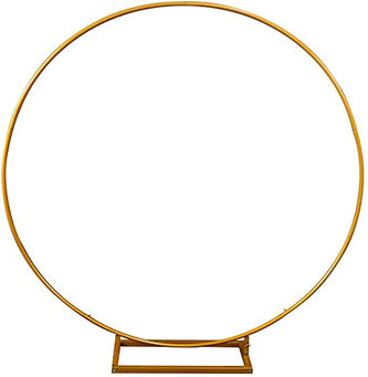 7' Gold Circle Arch, mag events, event rentals